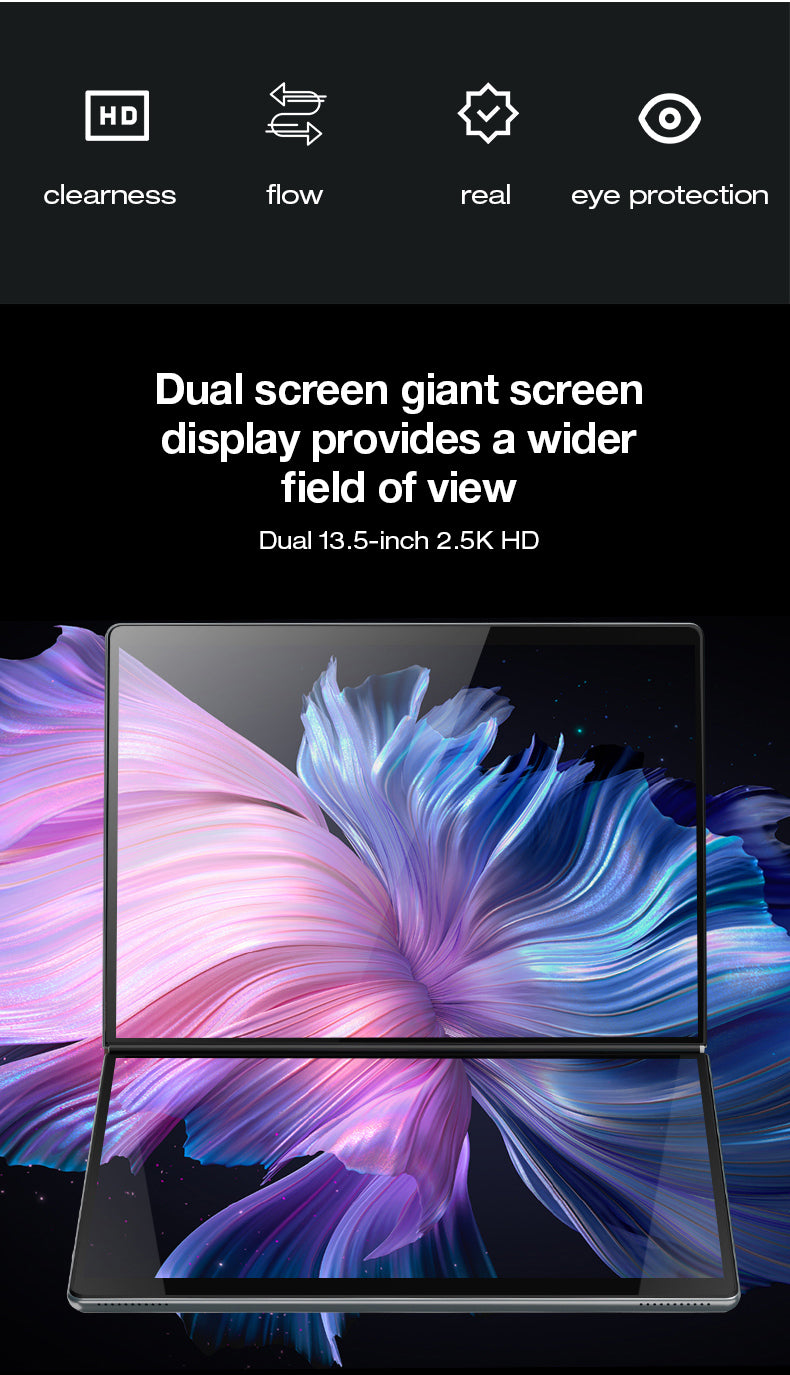13.5“ dual-screen touch laptop CPU:N100 RAM:16G SSD:128G/256G/512G/1024G/2048G