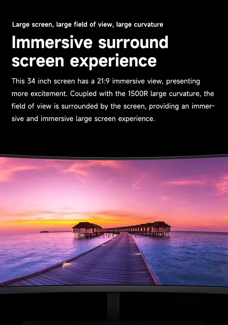 34 inch 4k all-in-one computer (Intel i9/i7/i5, RAM16/32/64GB, SSD256/512/1024GB, Intel Iris Xe Graphics eligible, Windows 11 Pro), white, English keyboard, English system
