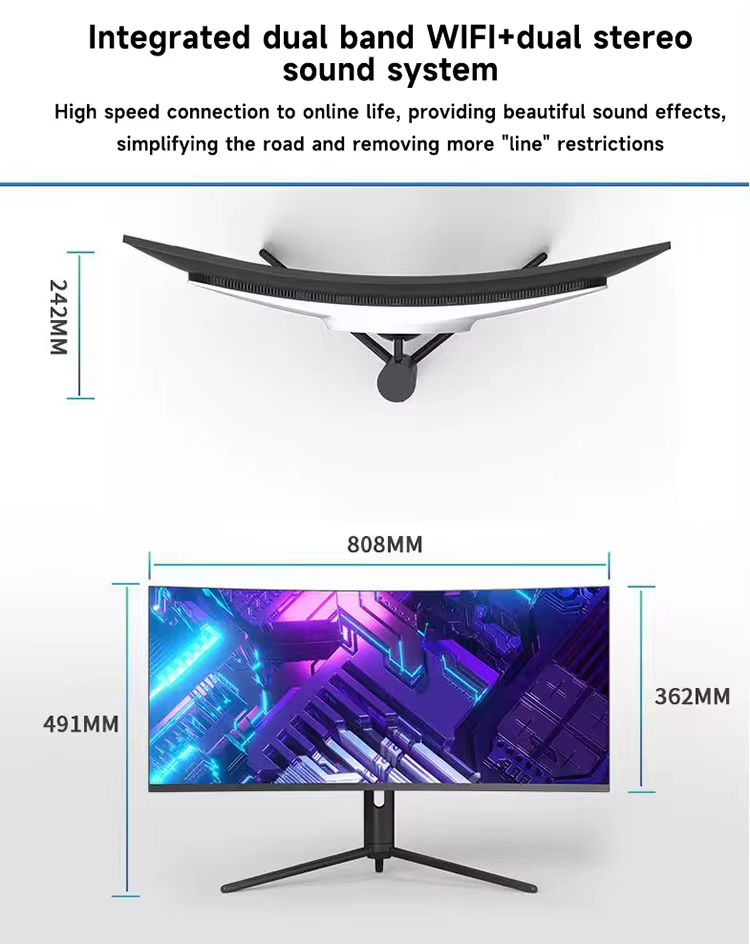 34 inch 4k all-in-one computer (Intel i9/i7/i5, RAM16/32/64GB, SSD256/512/1024GB, Intel Iris Xe Graphics eligible, Windows 11 Pro), white, English keyboard, English system