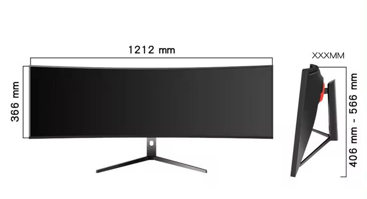 49“ curved screen computer monitor 4K/5K 165HZ