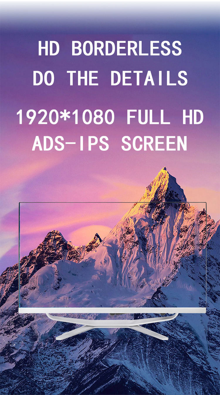 27 inch all-in-one computer (IntelN i5/i7, RAM8/16GB, SSD1024GB, Intel HD Graphics , Windows 11 Pro), white, English keyboard, English system